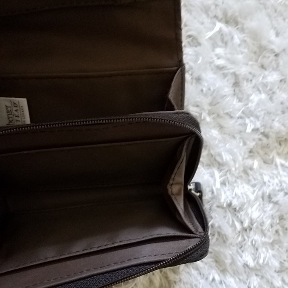 Plaid Leather Fabric Wallet - Picture 4 of 4